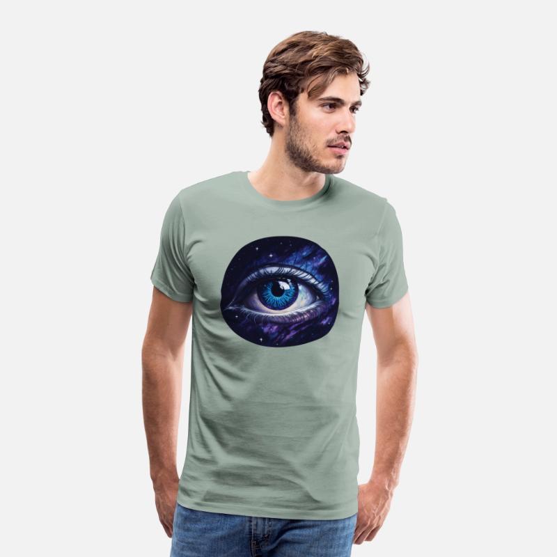 A giant eye floating in space.