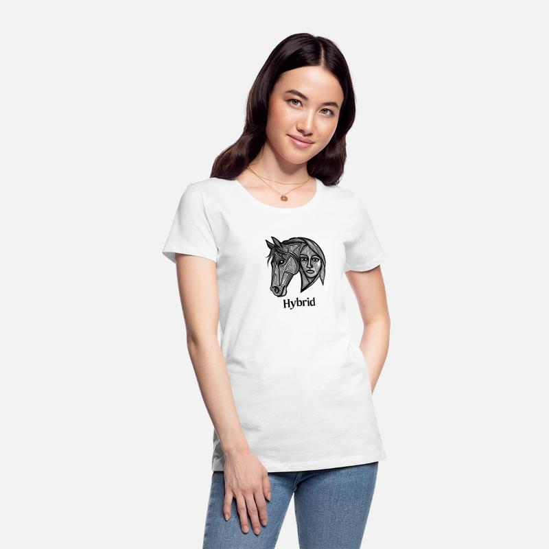 a horse's head and a human face