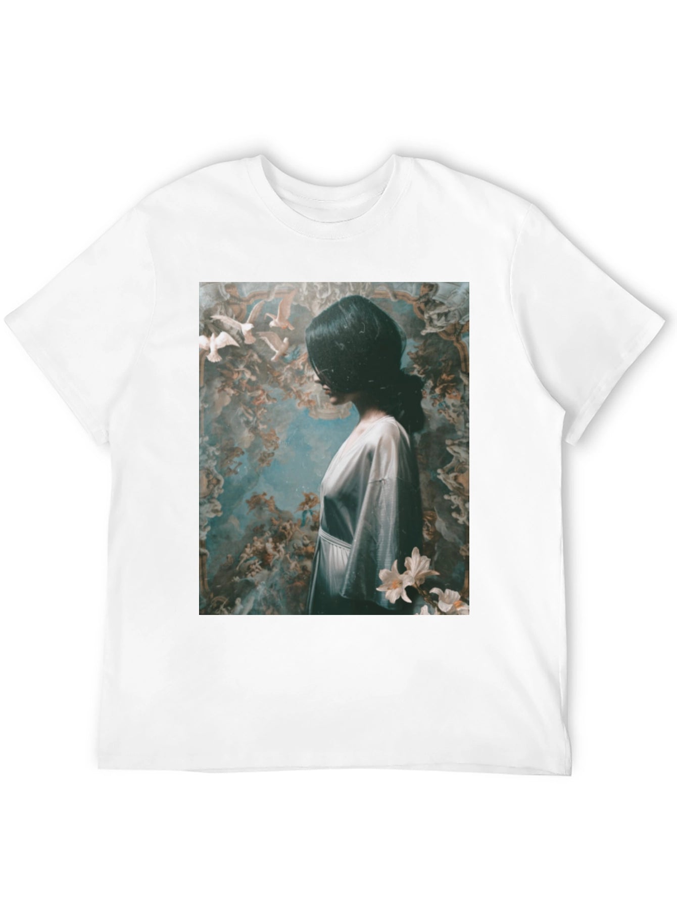 Artistic Graphic Print Black T-Shirt