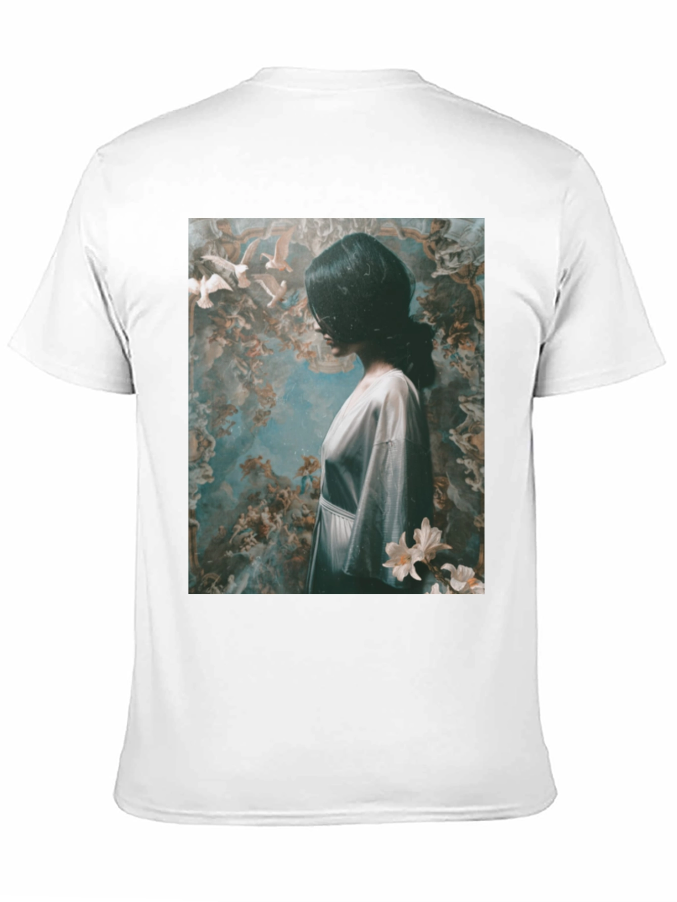 Artistic Graphic Print Black T-Shirt