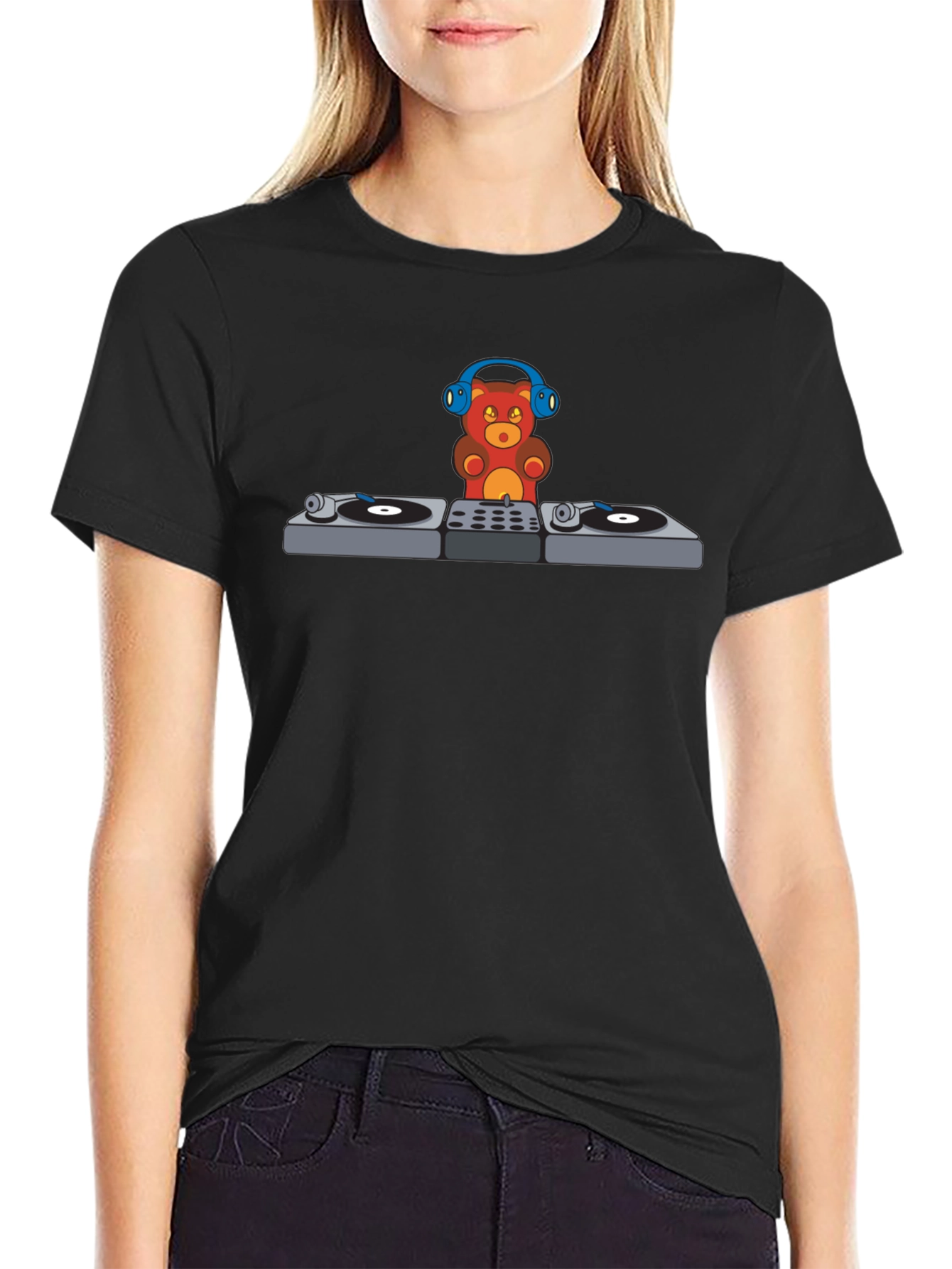 DJ Gummy Bear Graphic T-Shirt - Music Lover Tee