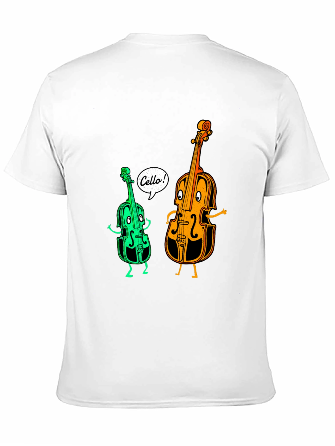 Funny Cello Cartoon Graphic T-Shirt