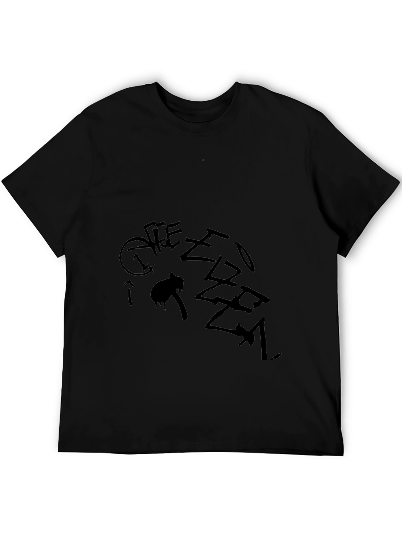 Black Graphic Tee - Street Style