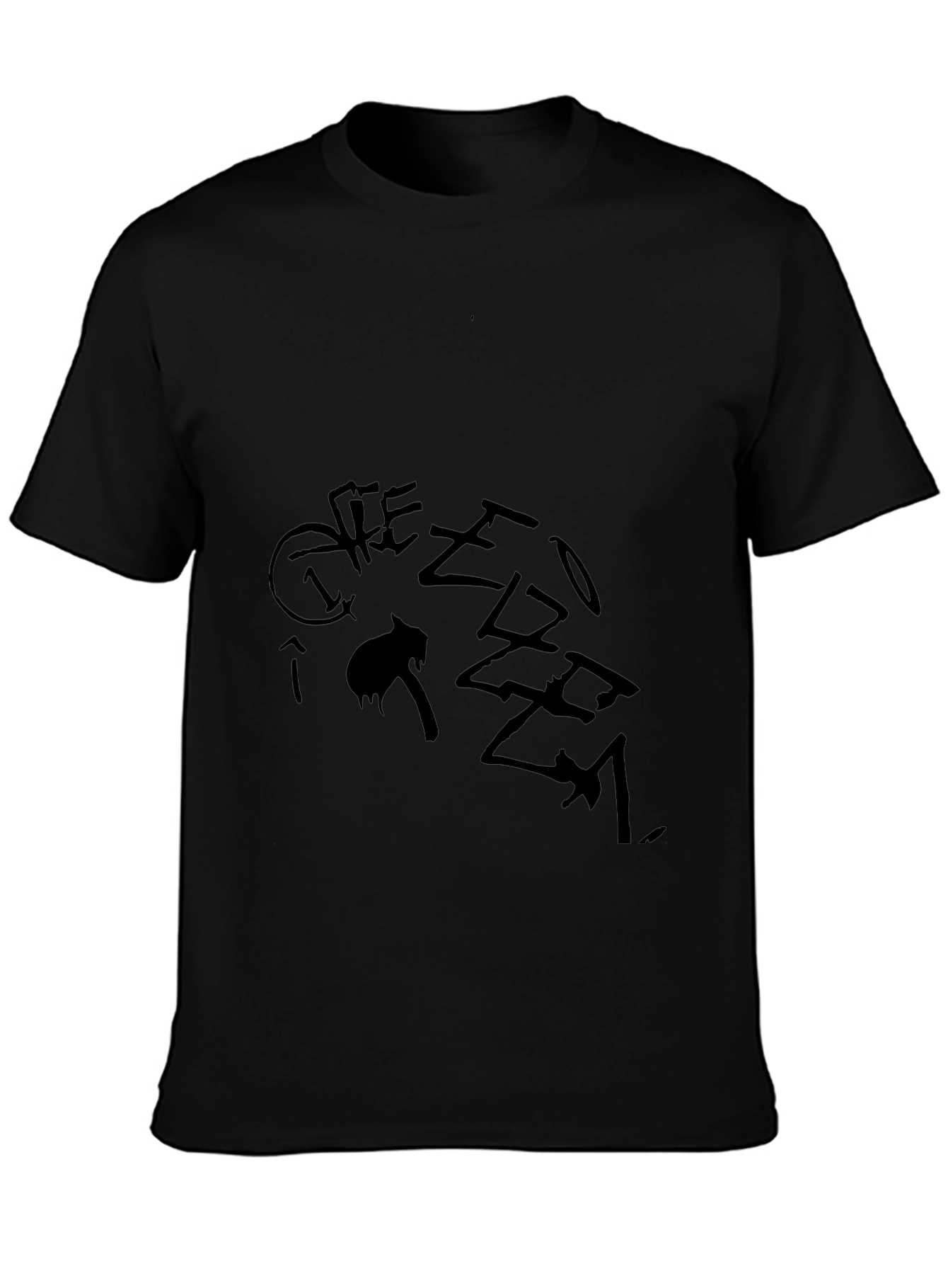 Black Graphic Tee - Street Style