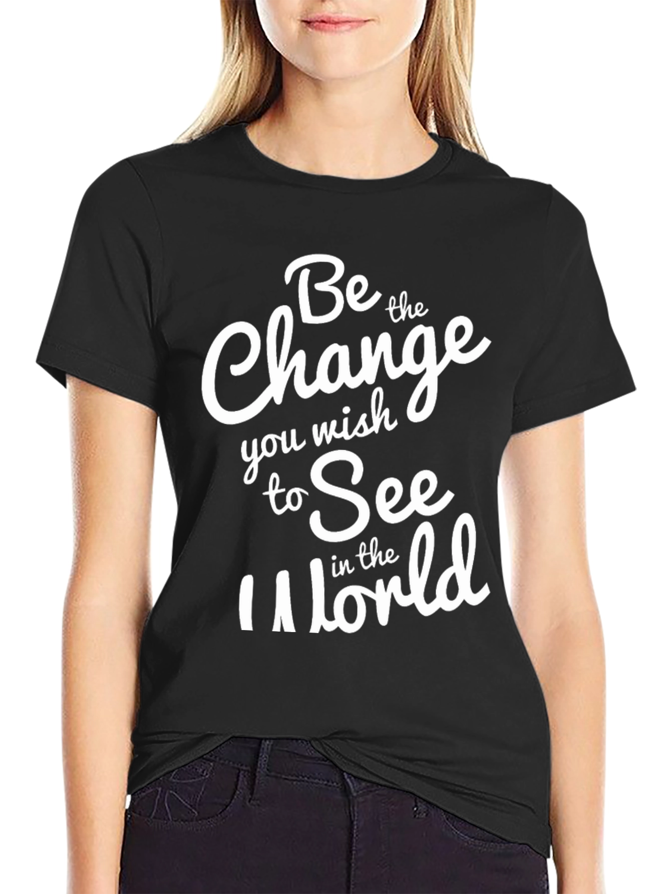 Inspirational Graphic Tee - Be the Change T-Shirt
