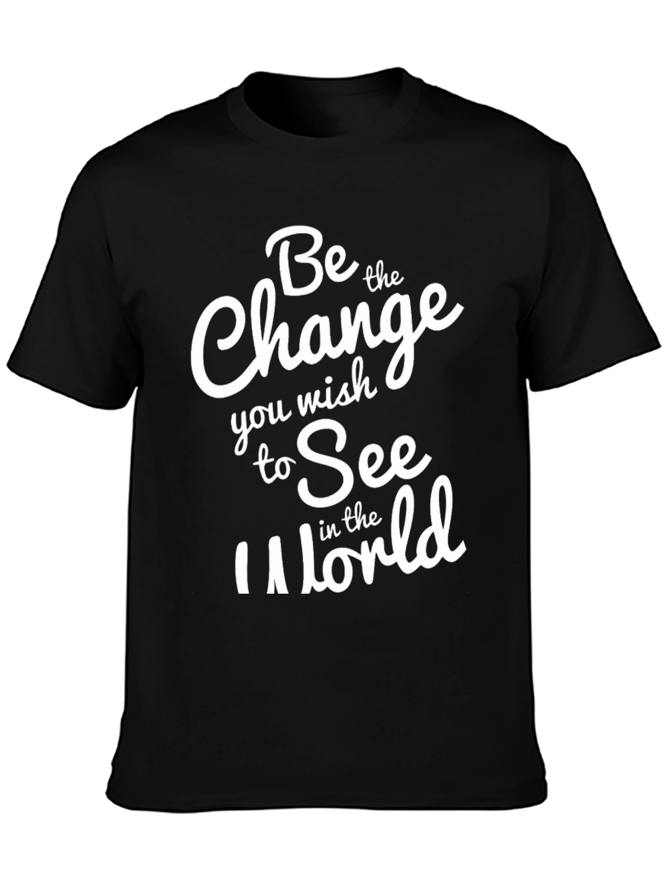 Inspirational Graphic Tee - Be the Change T-Shirt