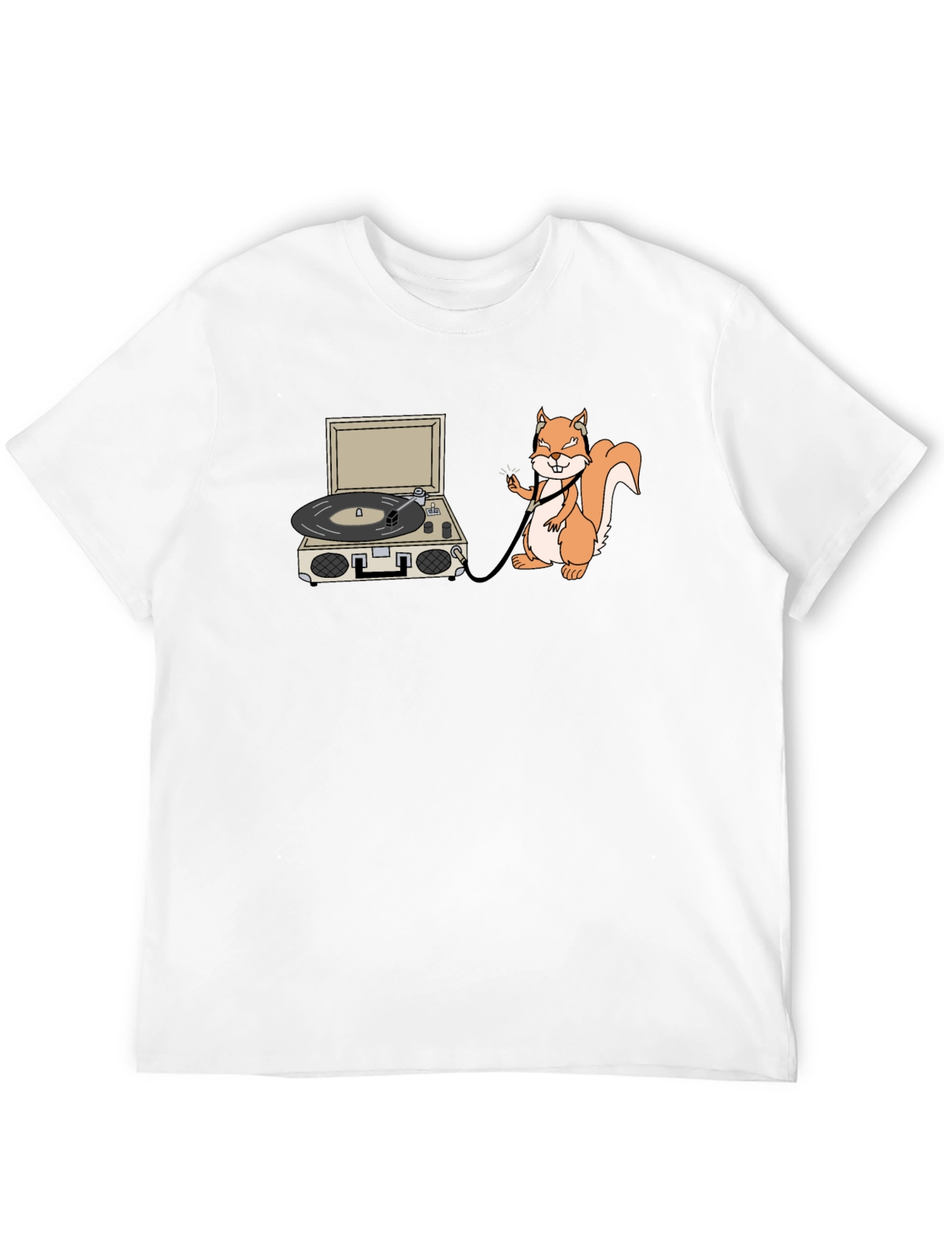 Squirrel DJ Black T-Shirt