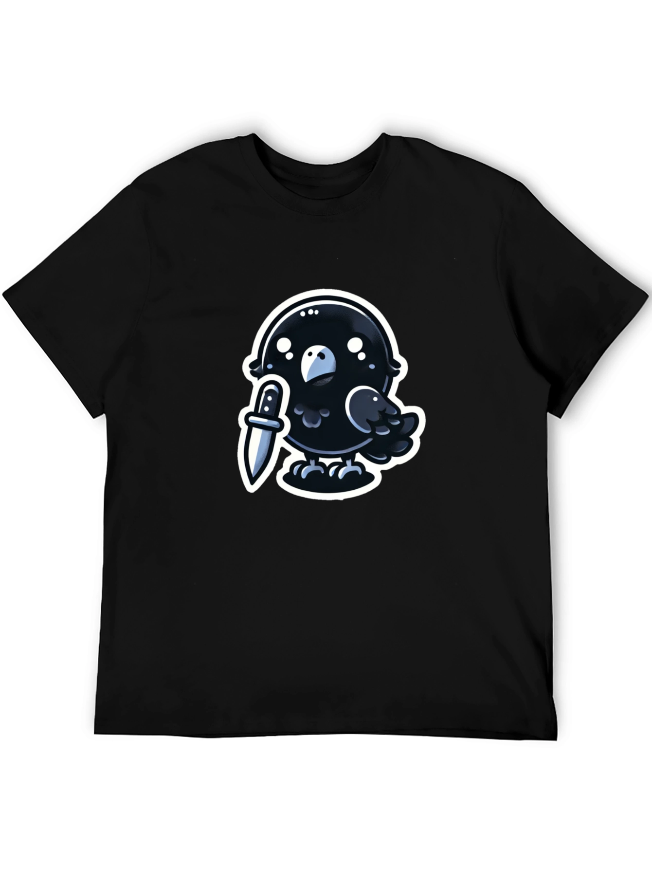 Murder Crow Graphic Tee - Black Cotton T-Shirt
