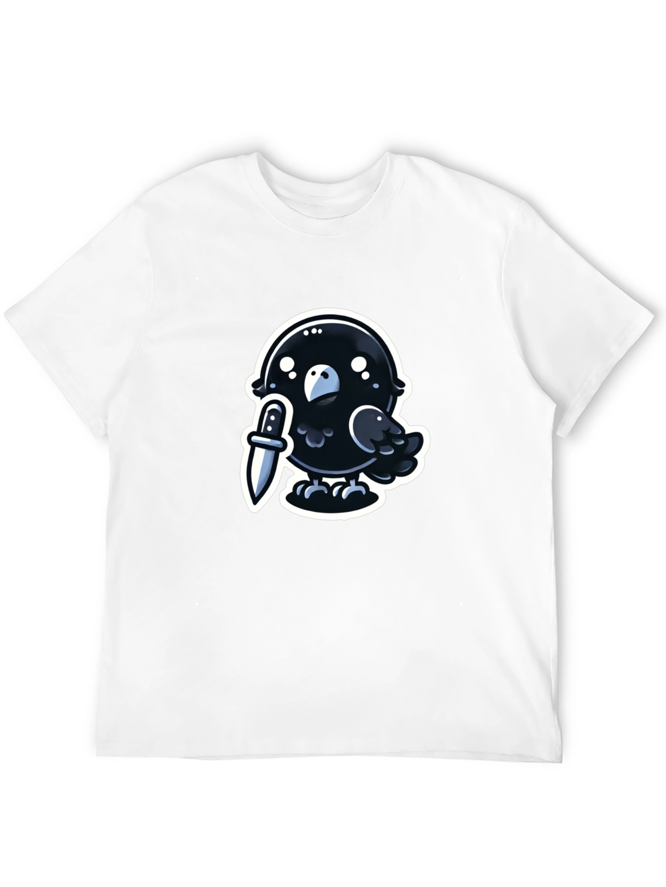 Murder Crow Graphic Tee - Black Cotton T-Shirt