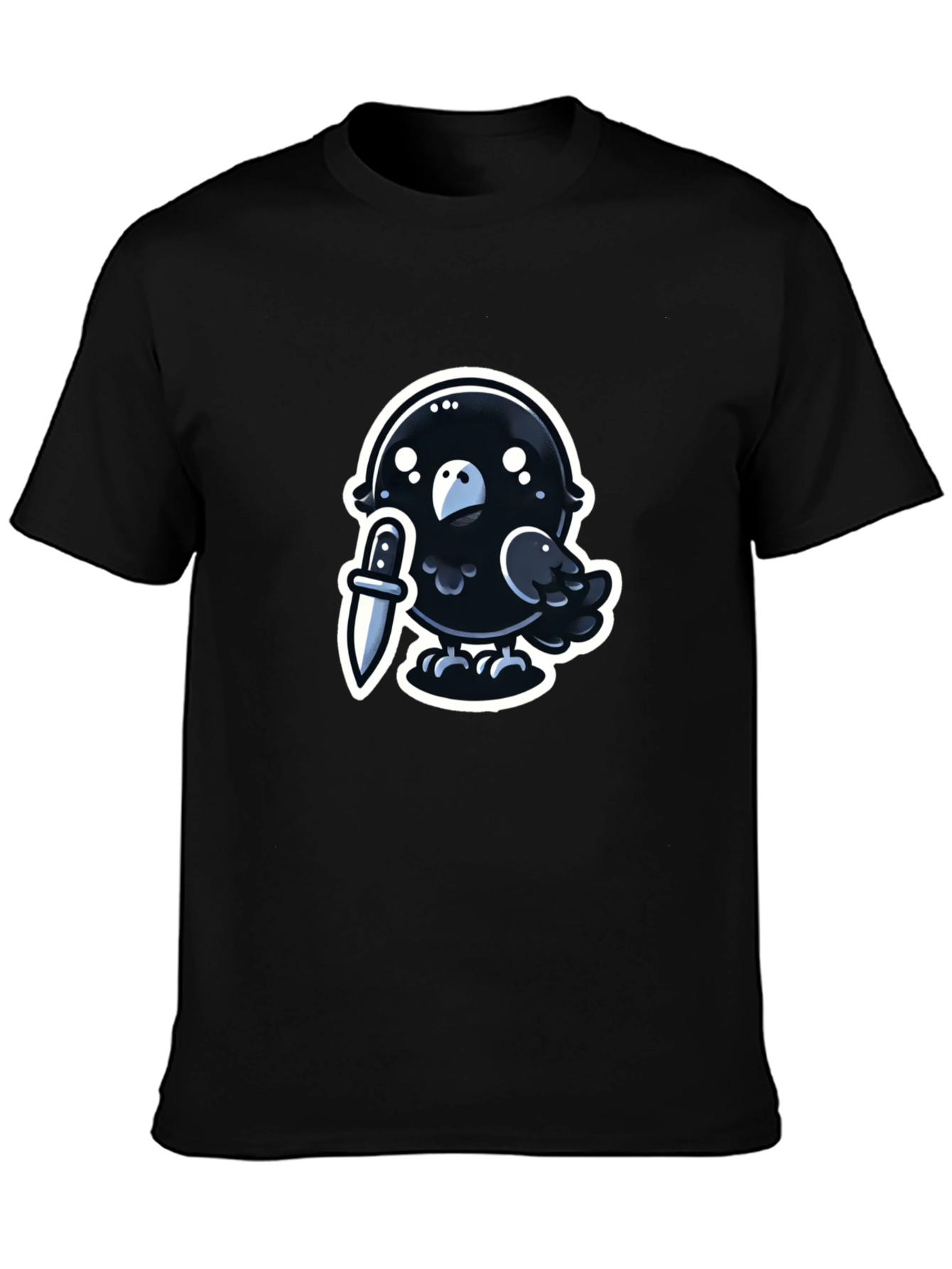 Murder Crow Graphic Tee - Black Cotton T-Shirt