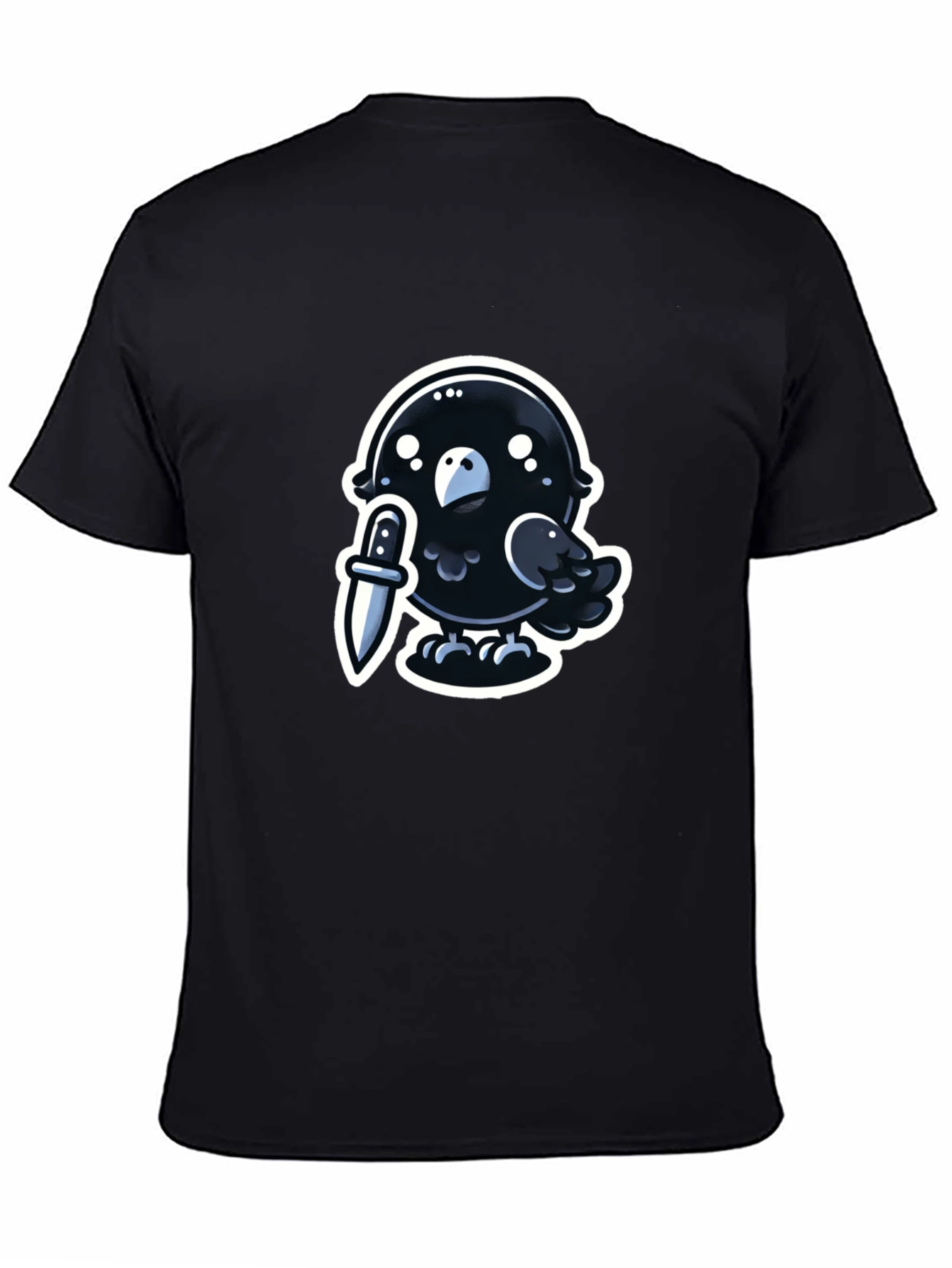 Murder Crow Graphic Tee - Black Cotton T-Shirt