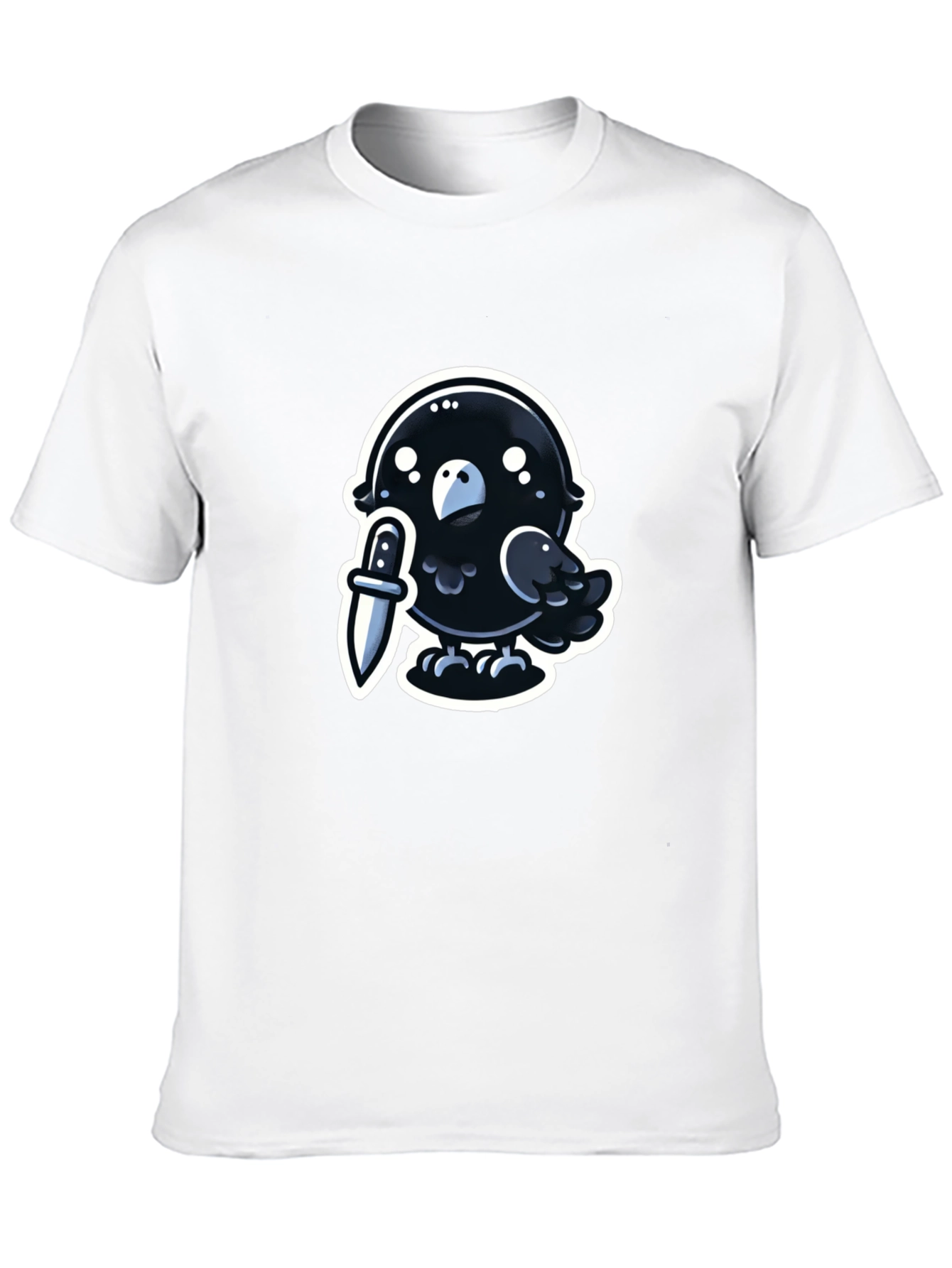 Murder Crow Graphic Tee - Black Cotton T-Shirt