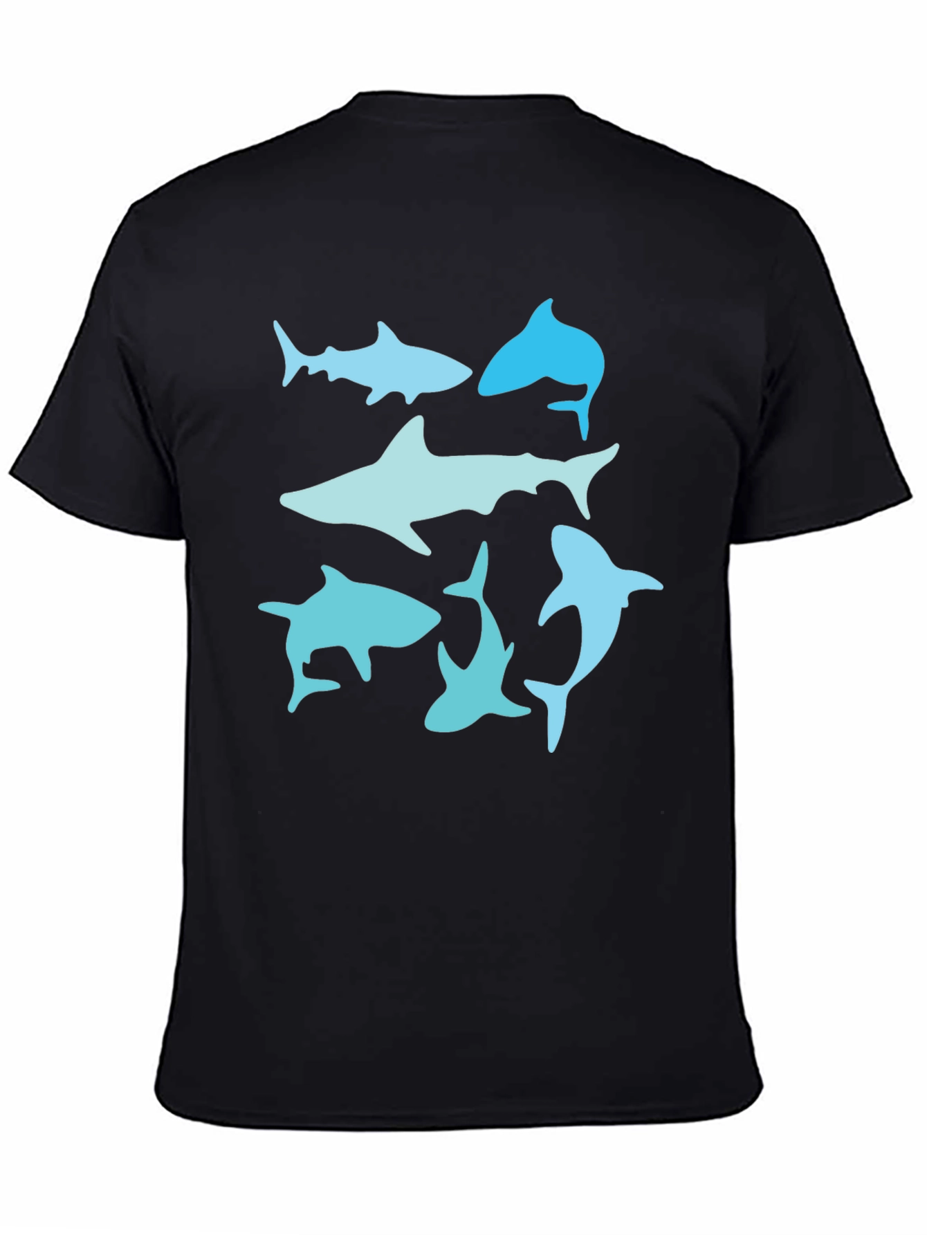 Shark Graphic Tee - Black Casual Shirt