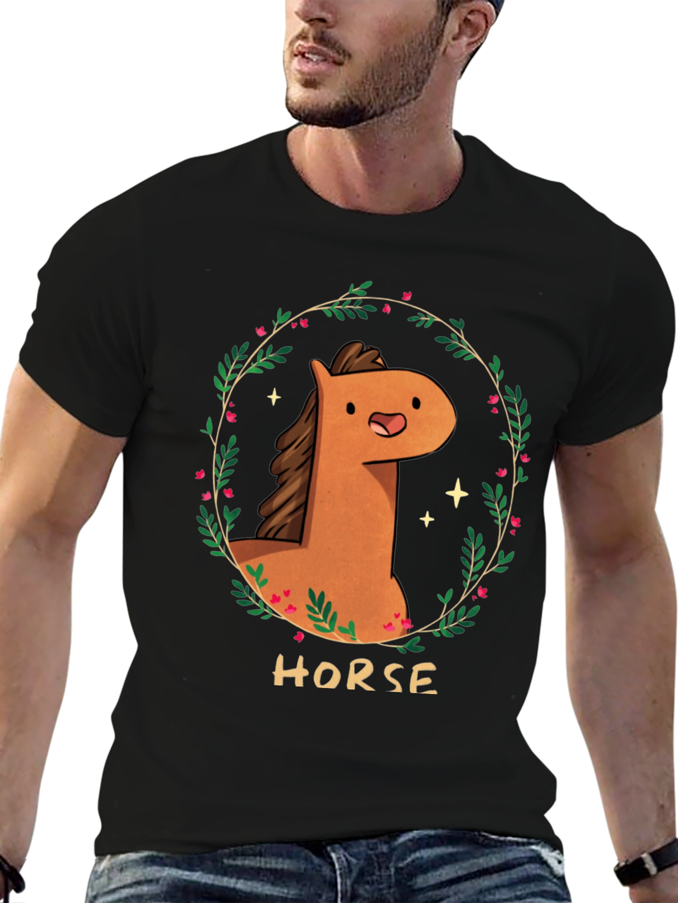 Cute Cartoon Horse T-Shirt
