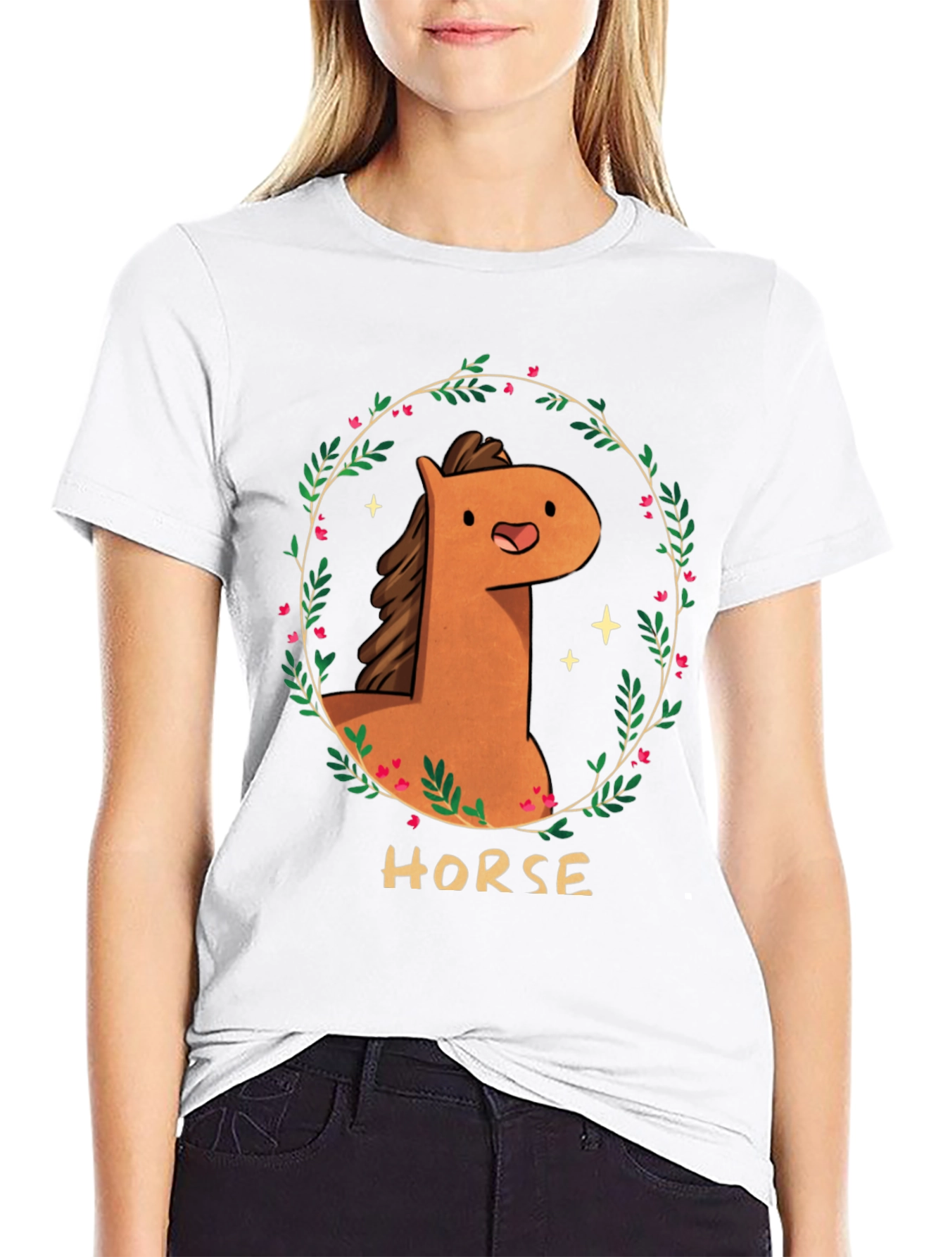 Cute Cartoon Horse T-Shirt