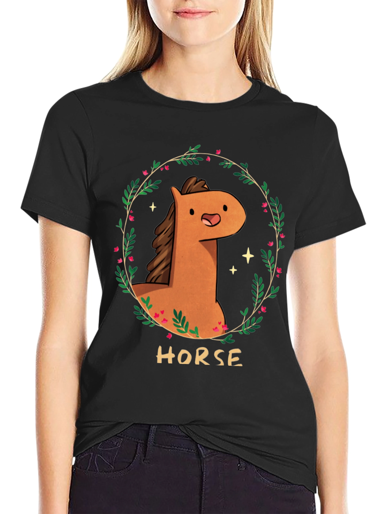 Cute Cartoon Horse T-Shirt