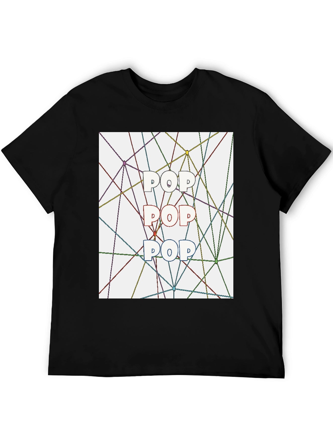 Pop Art T-Shirt - Geometric Line Design