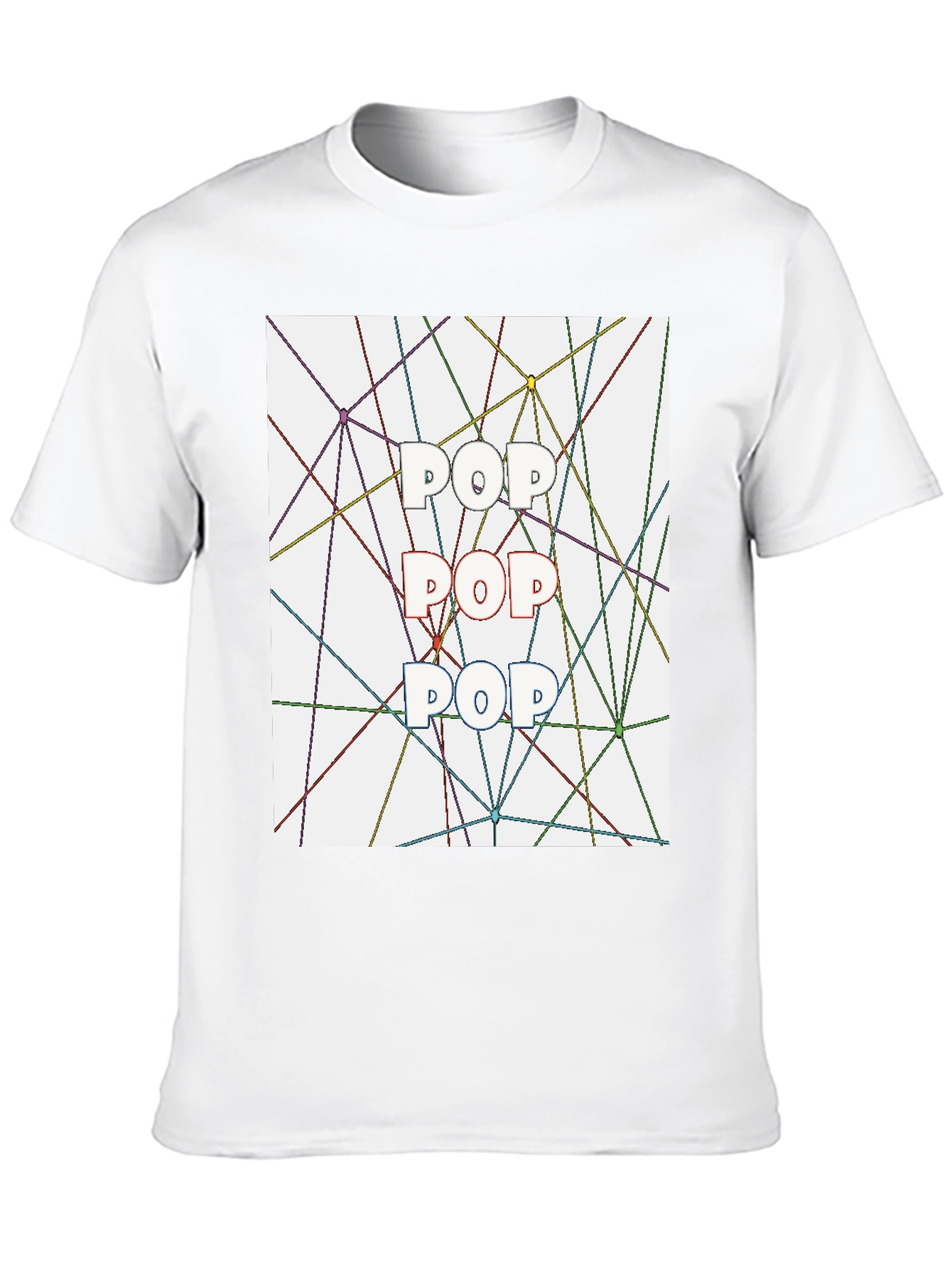 Pop Art T-Shirt - Geometric Line Design