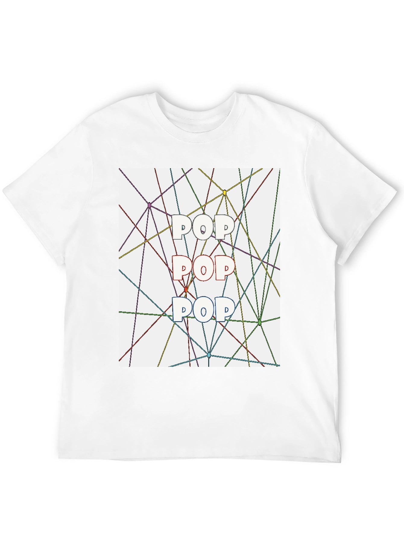 Pop Art T-Shirt - Geometric Line Design