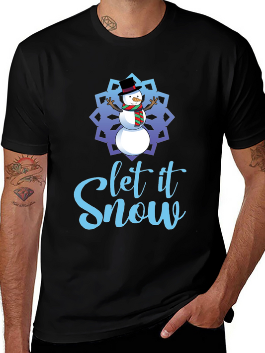 Let it Snow Snowman Holiday T-Shirt