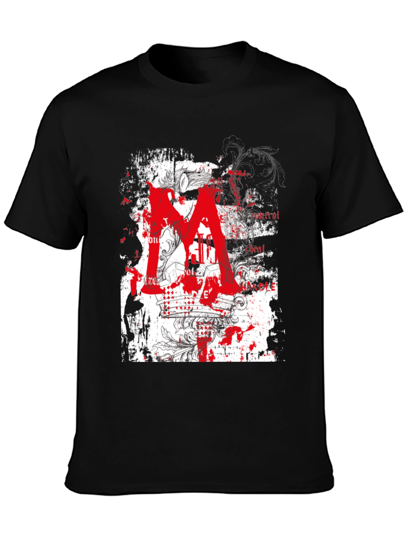 Graphic Tee: Red Letter Crown Design