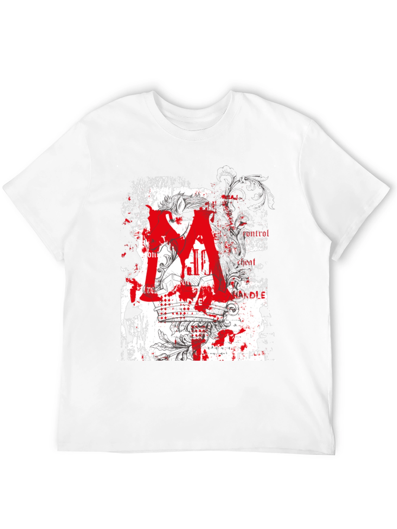 Graphic Tee: Red Letter Crown Design