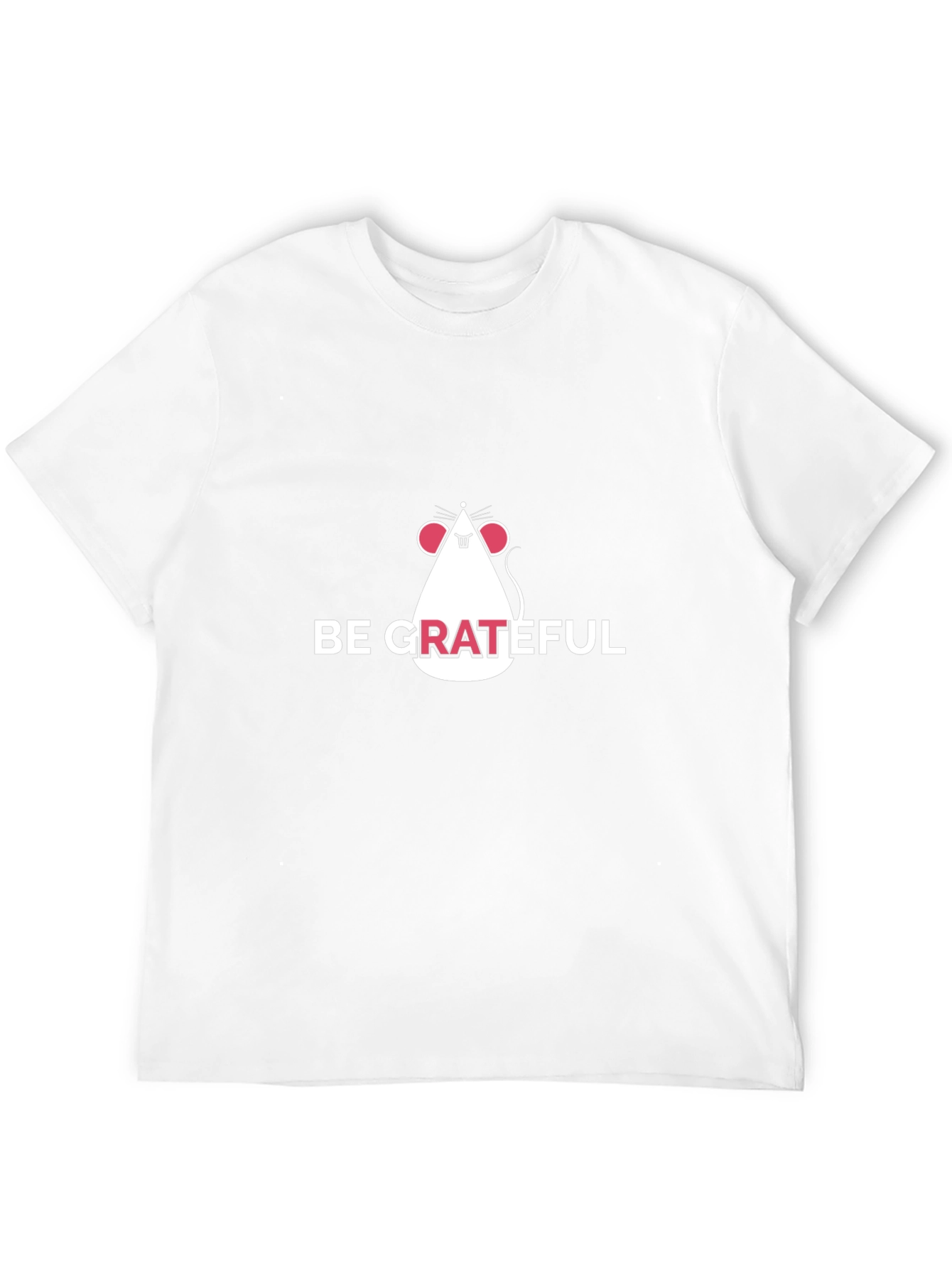 Be Grateful Mouse Graphic Tee - Stylish Black T-Shirt