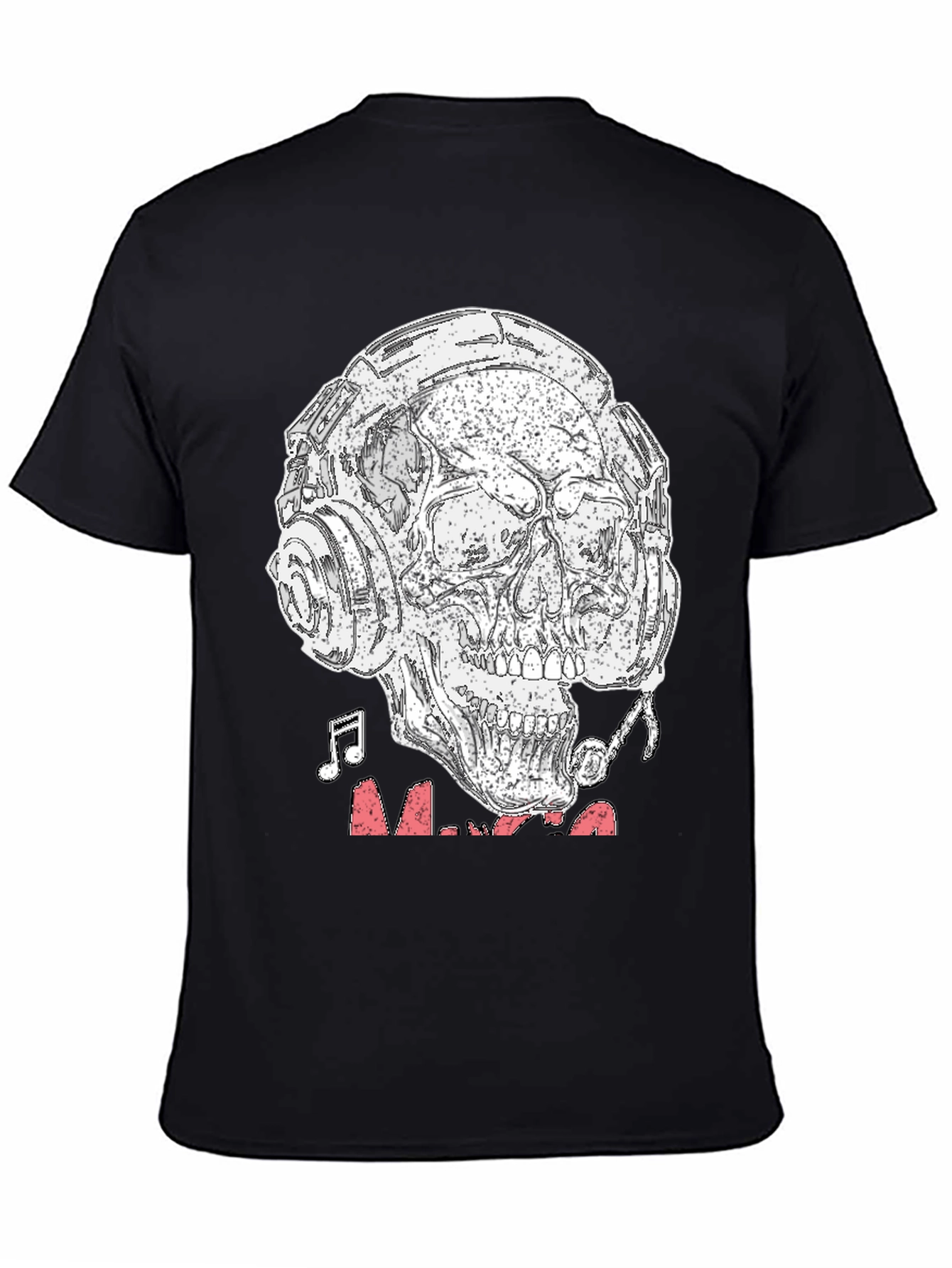 Skull Headphones Graphic T-Shirt - Rock & Roll Vibe