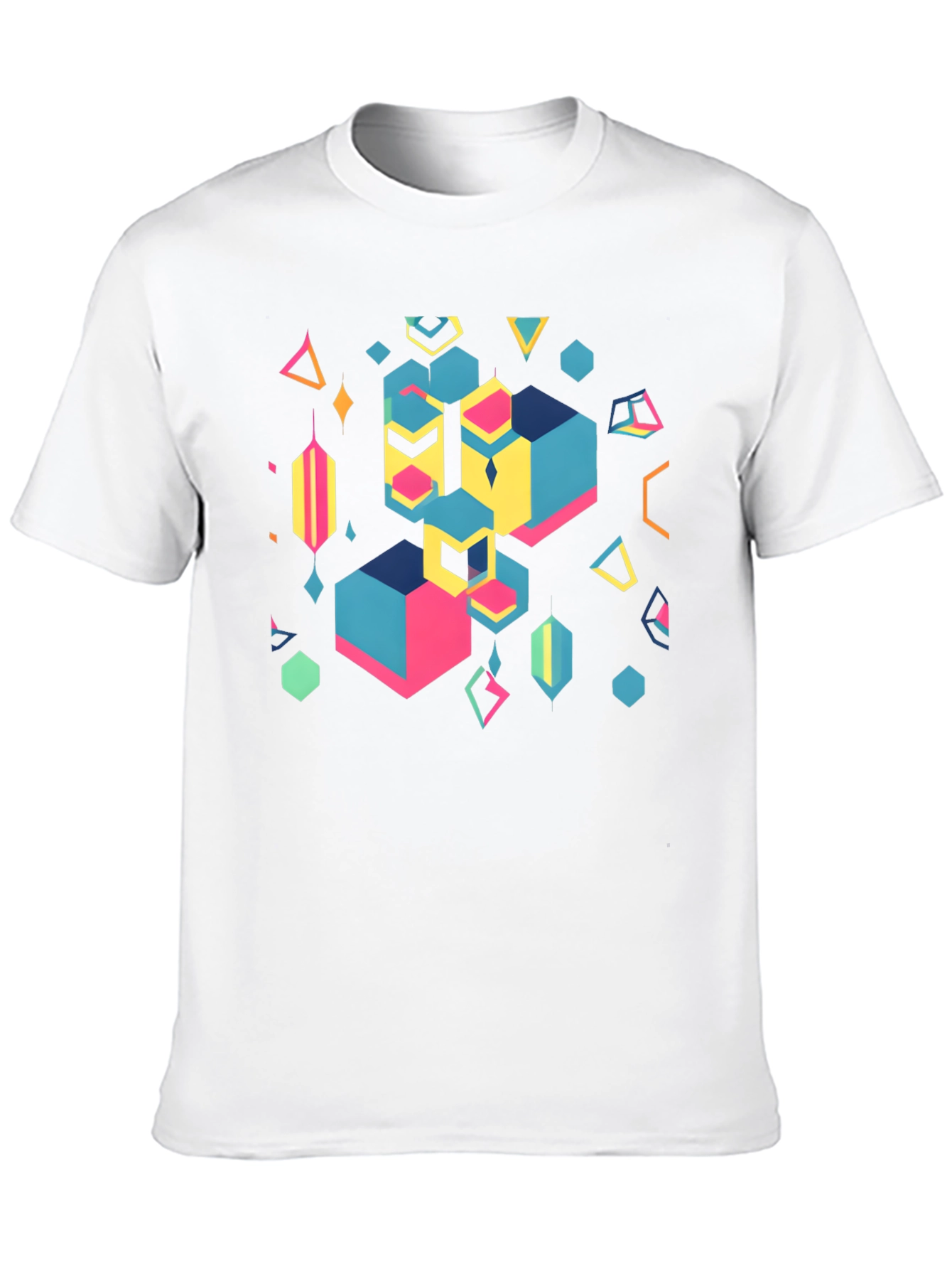 Geometric Abstract Black Graphic Tee
