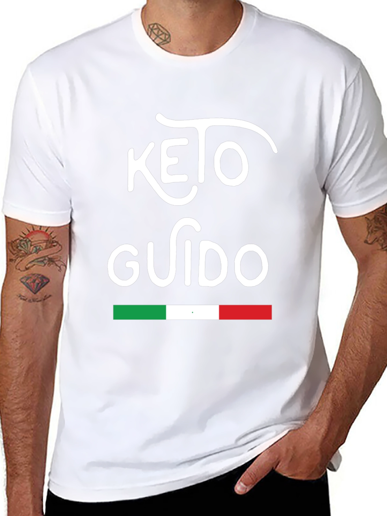 Keto Guido T-Shirt Italian Flag Design