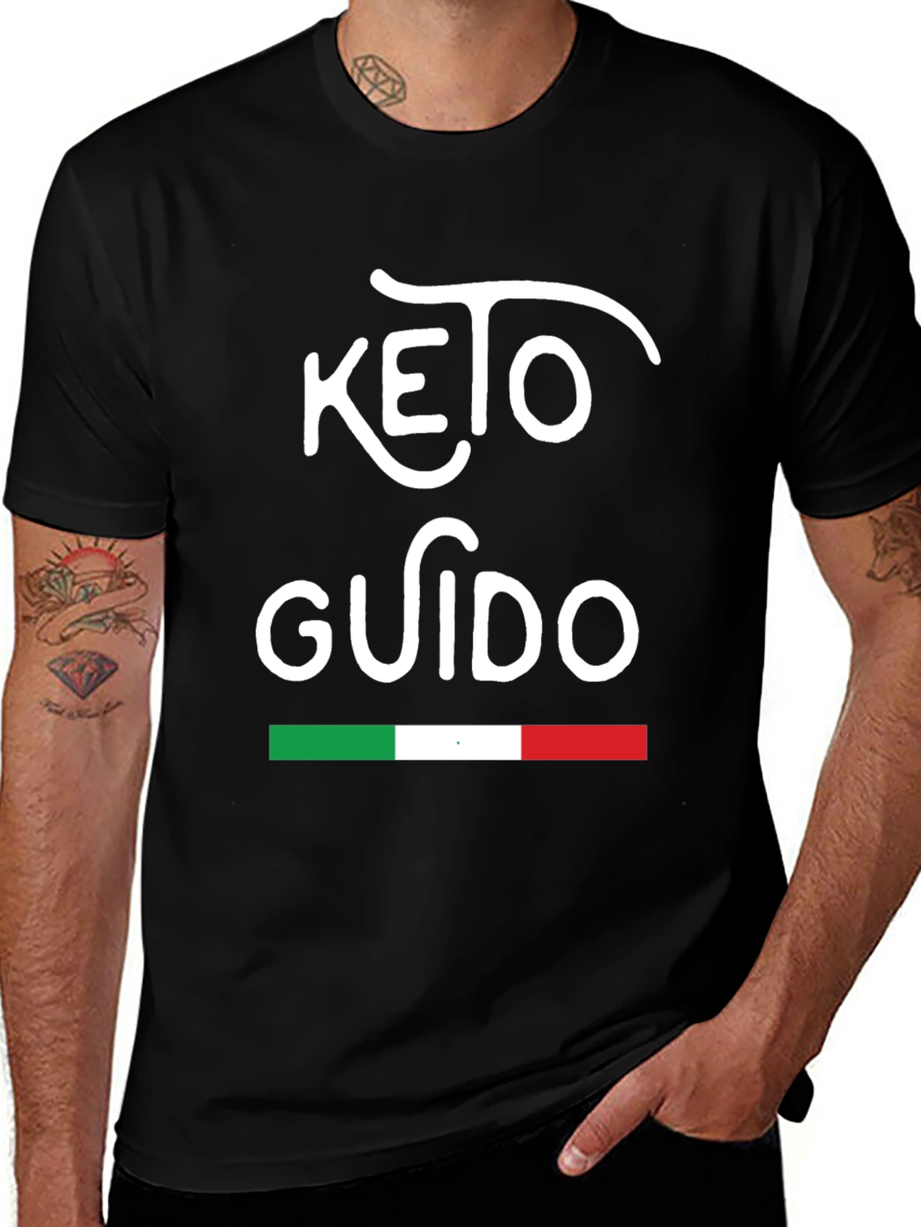 Keto Guido T-Shirt Italian Flag Design