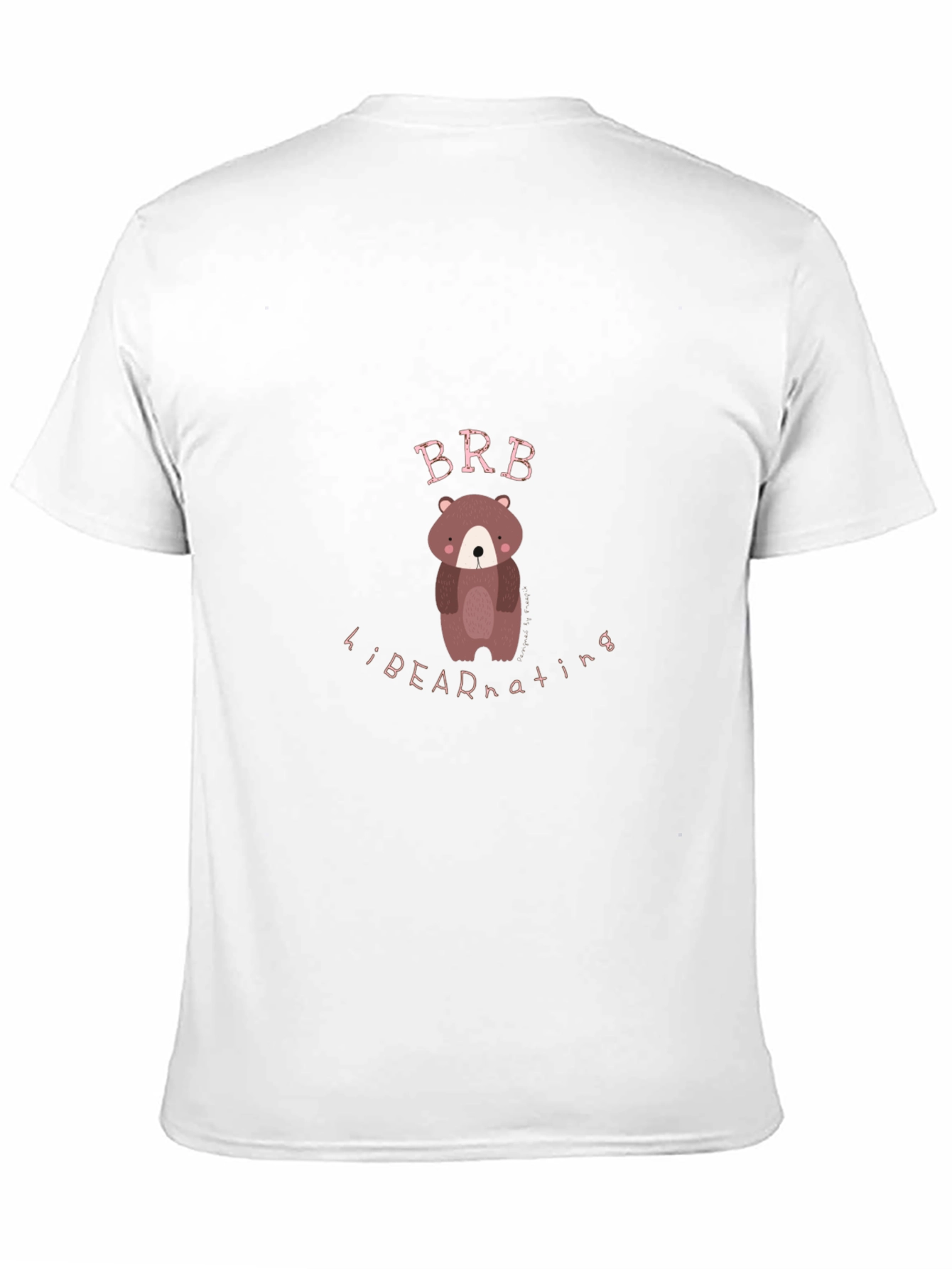Bear Hibernating Black Graphic Tee