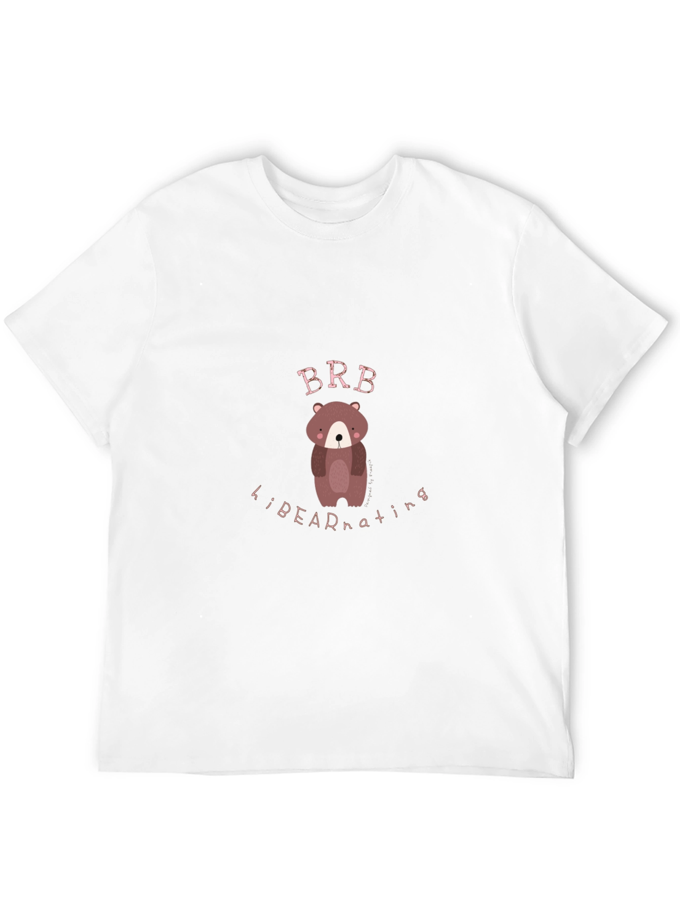Bear Hibernating Black Graphic Tee