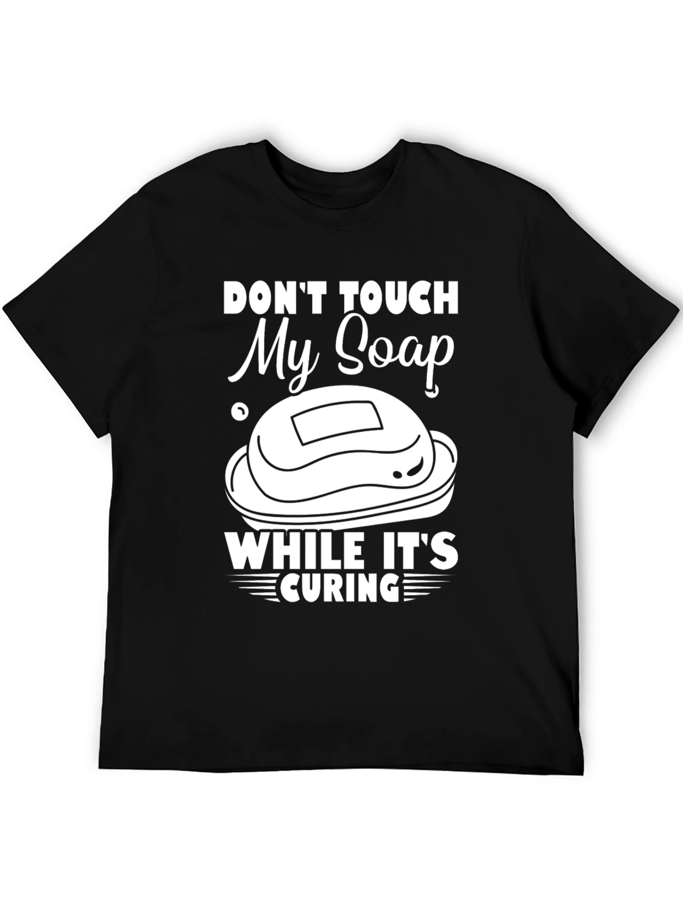 Dont Touch My Soap Black Graphic T-Shirt