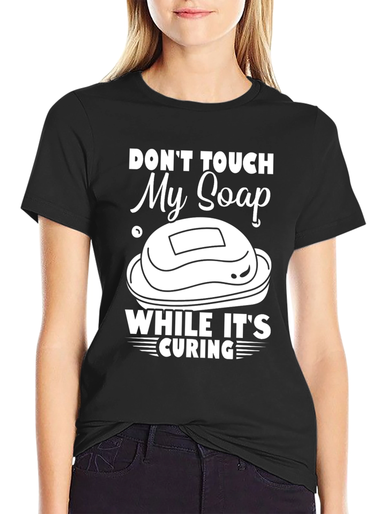 Dont Touch My Soap Black Graphic T-Shirt