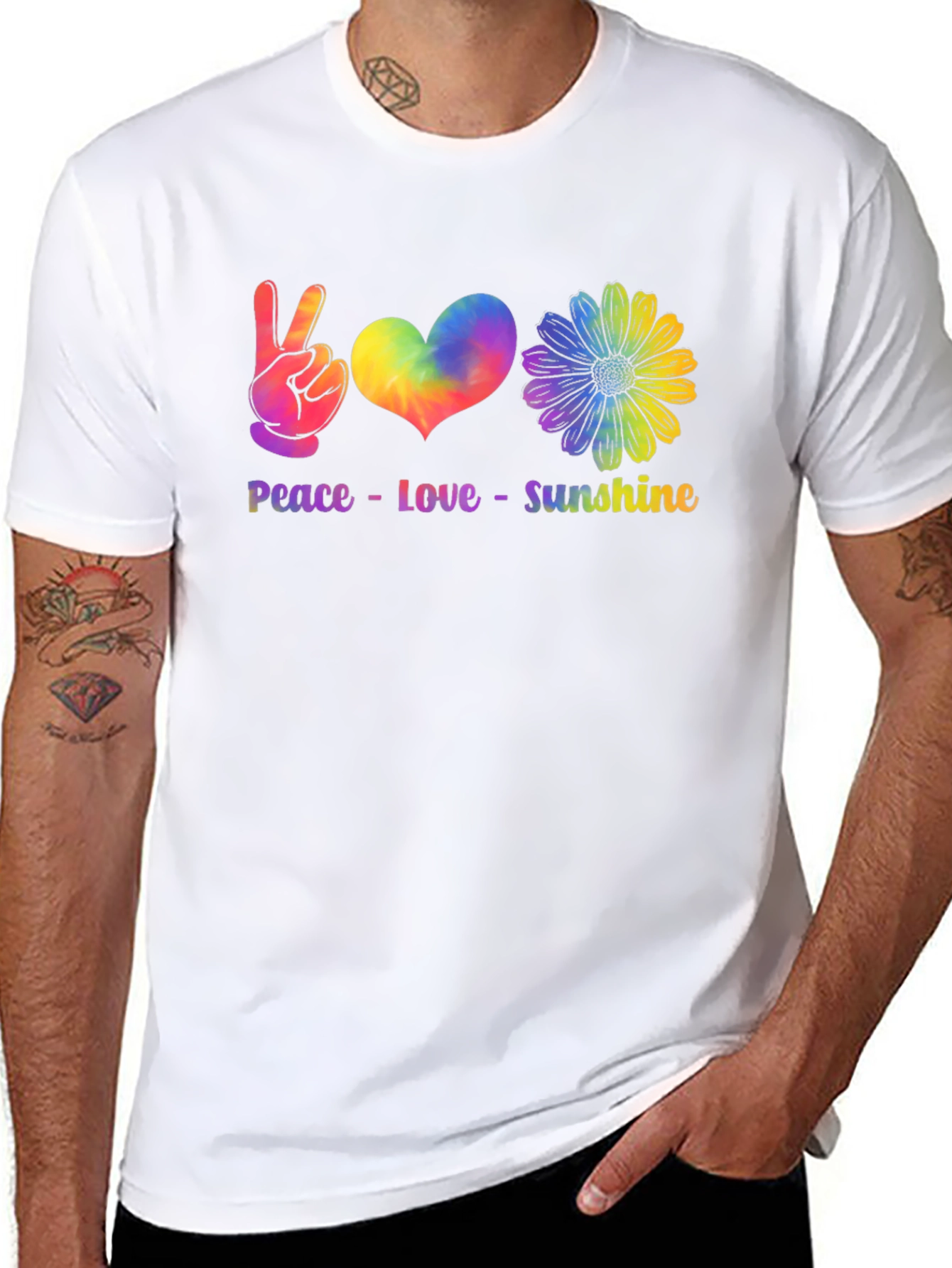 Peace Love Sunshine Tie Dye Graphic Tee