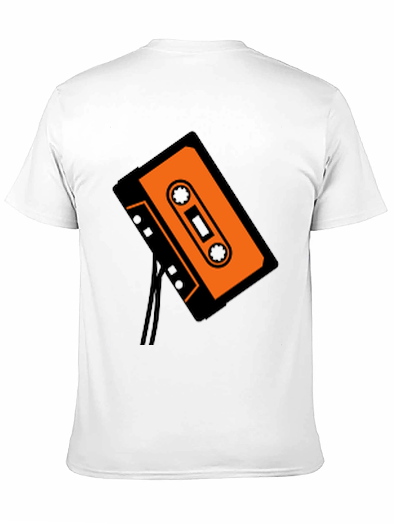 Retro Cassette Tape Graphic Tee - Black