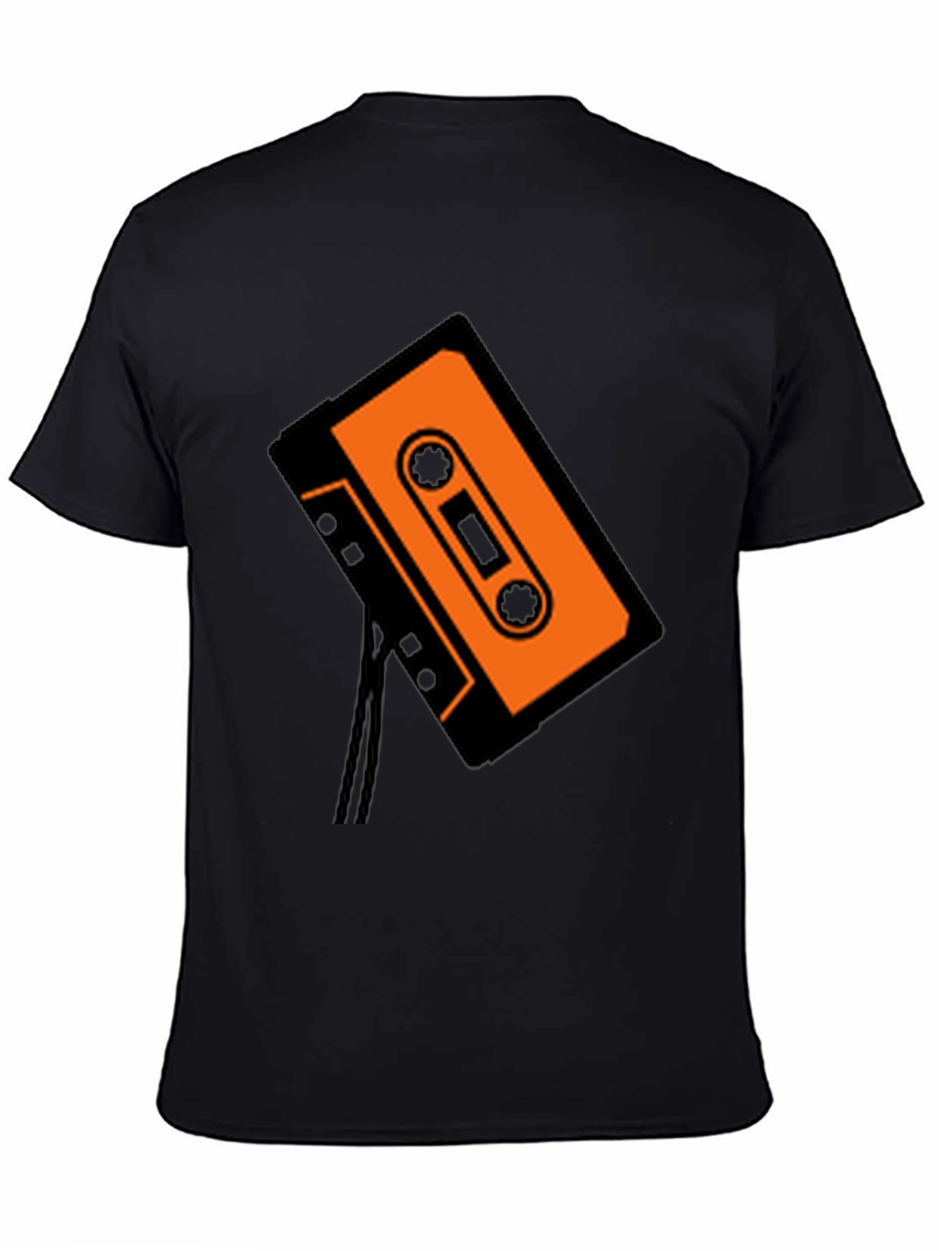 Retro Cassette Tape Graphic Tee - Black