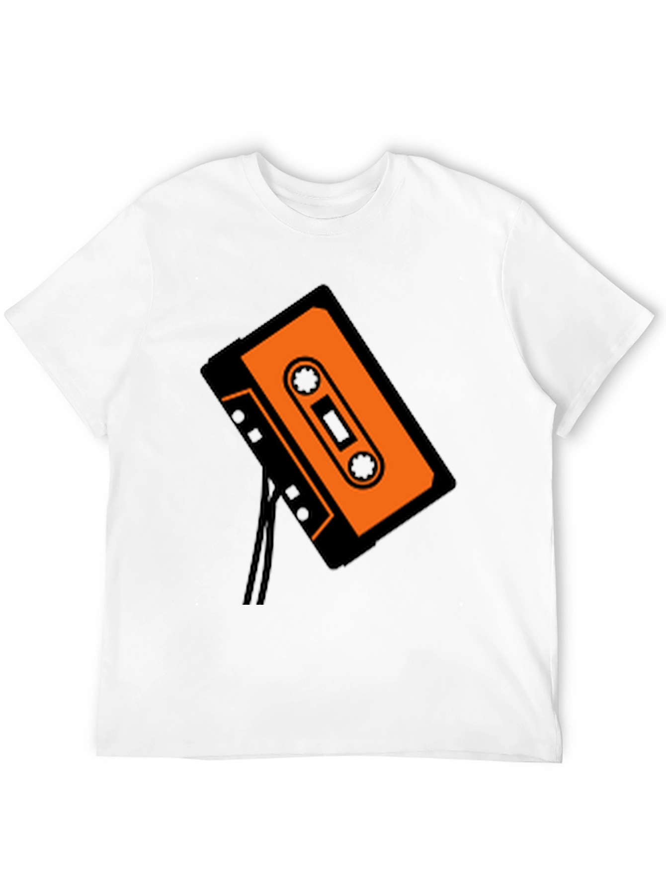 Retro Cassette Tape Graphic Tee - Black
