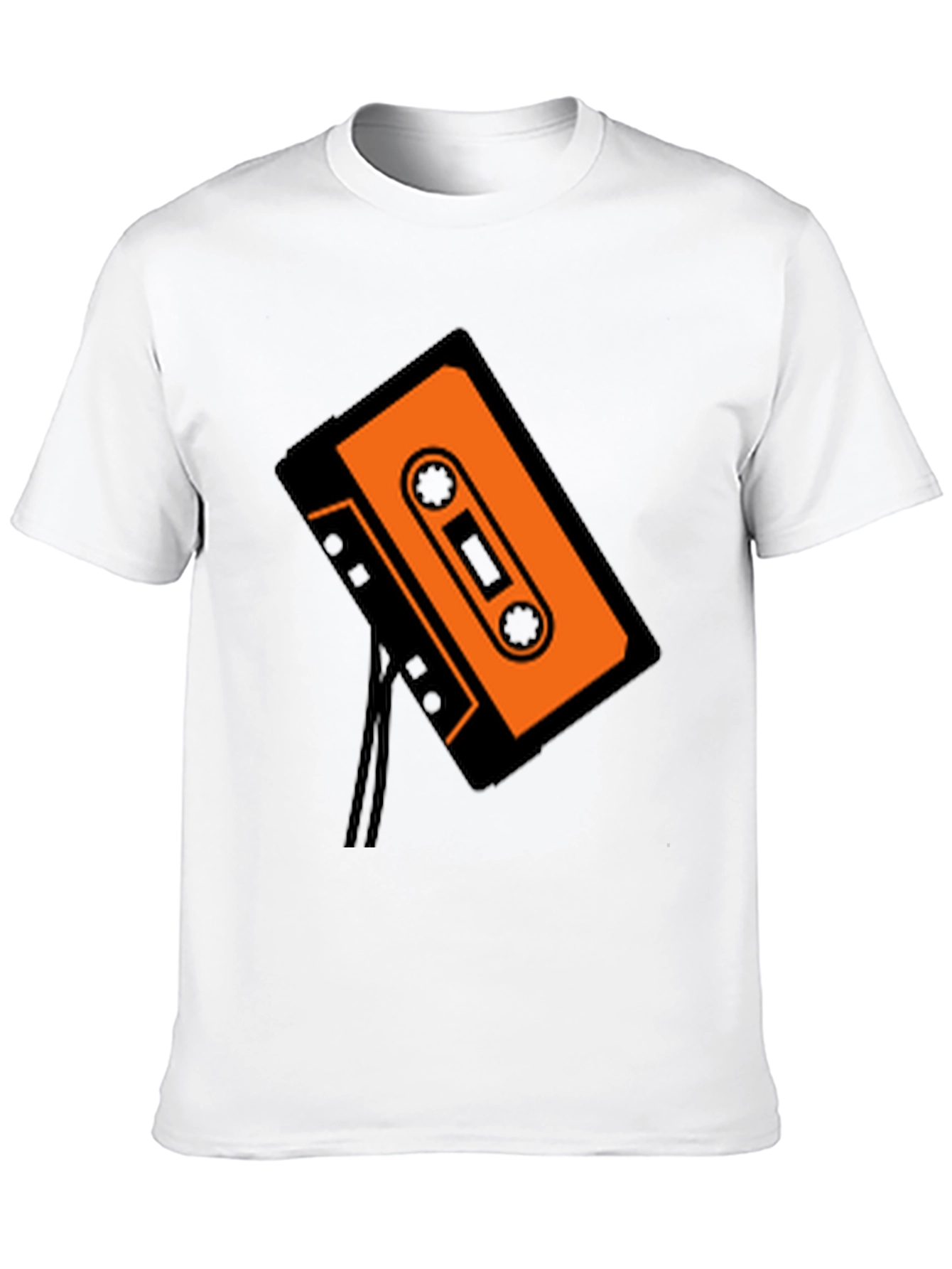 Retro Cassette Tape Graphic Tee - Black