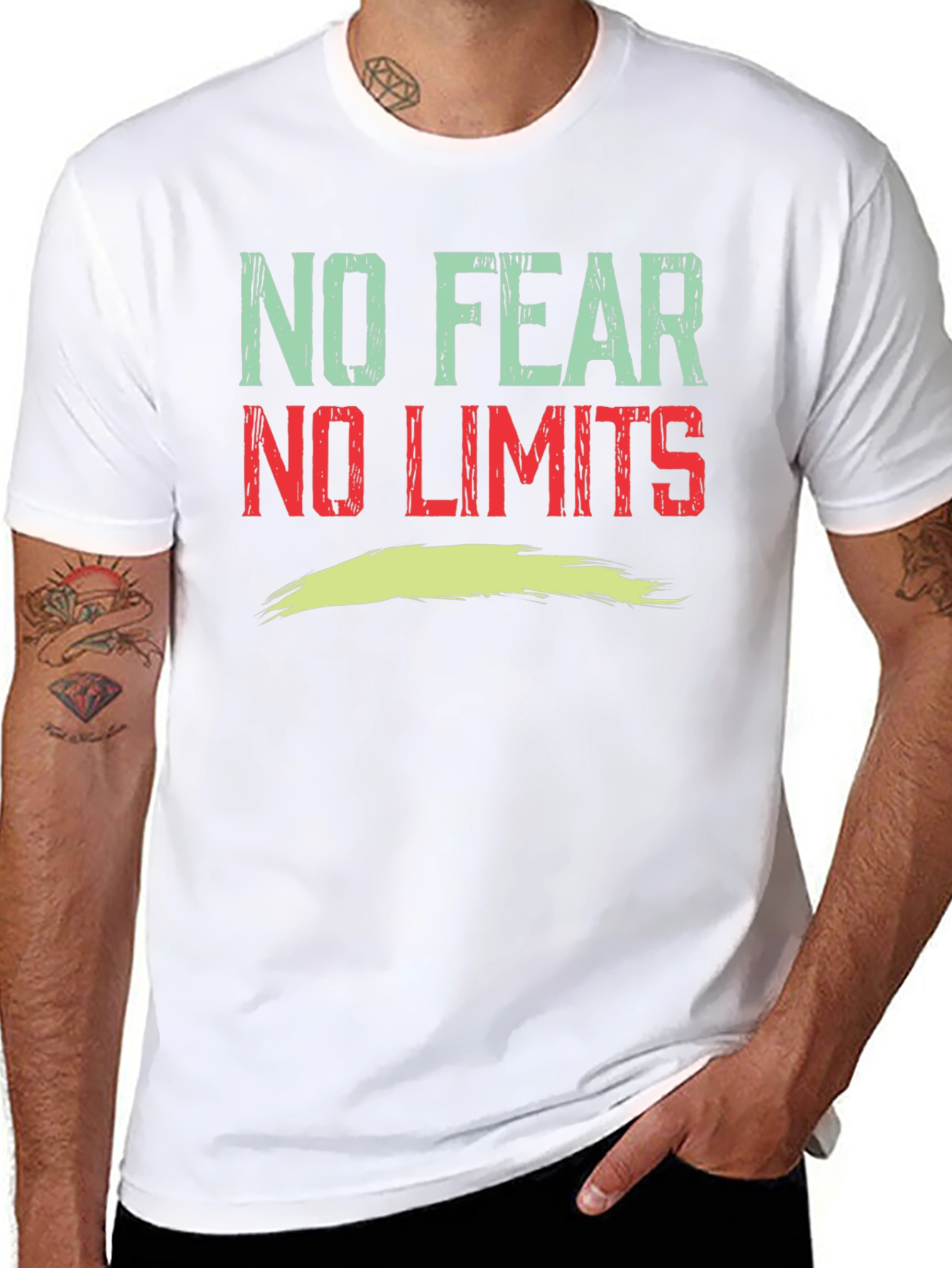 No Fear No Limits Graphic Tee - Black