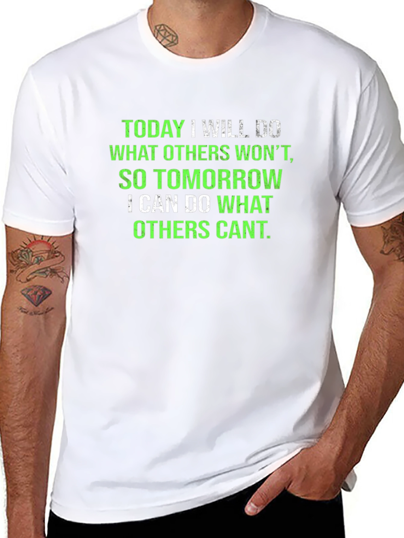 Inspirational Black T-Shirt: Today I Will Do...