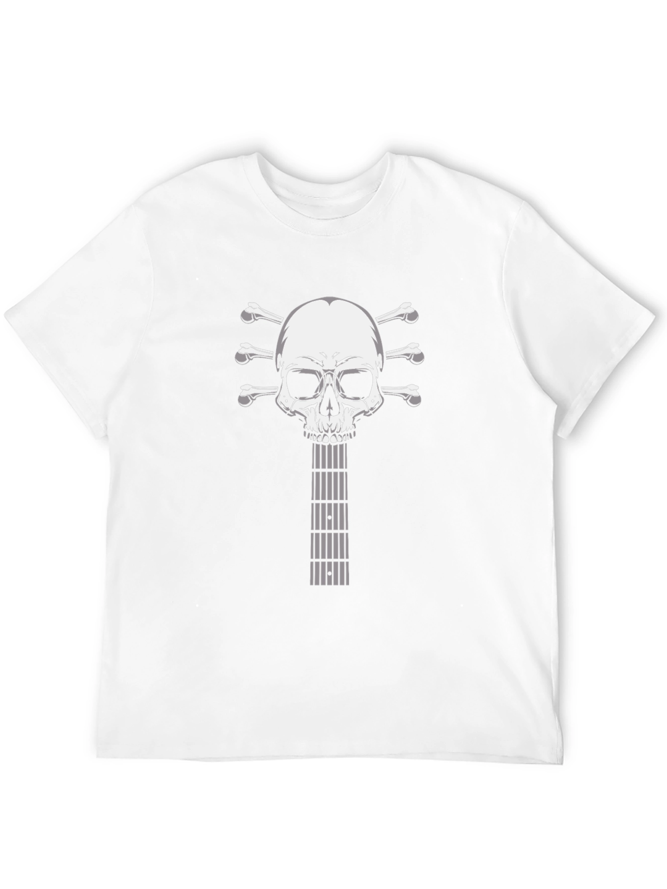 Skull Guitar Graphic T-Shirt - Rocker Tee