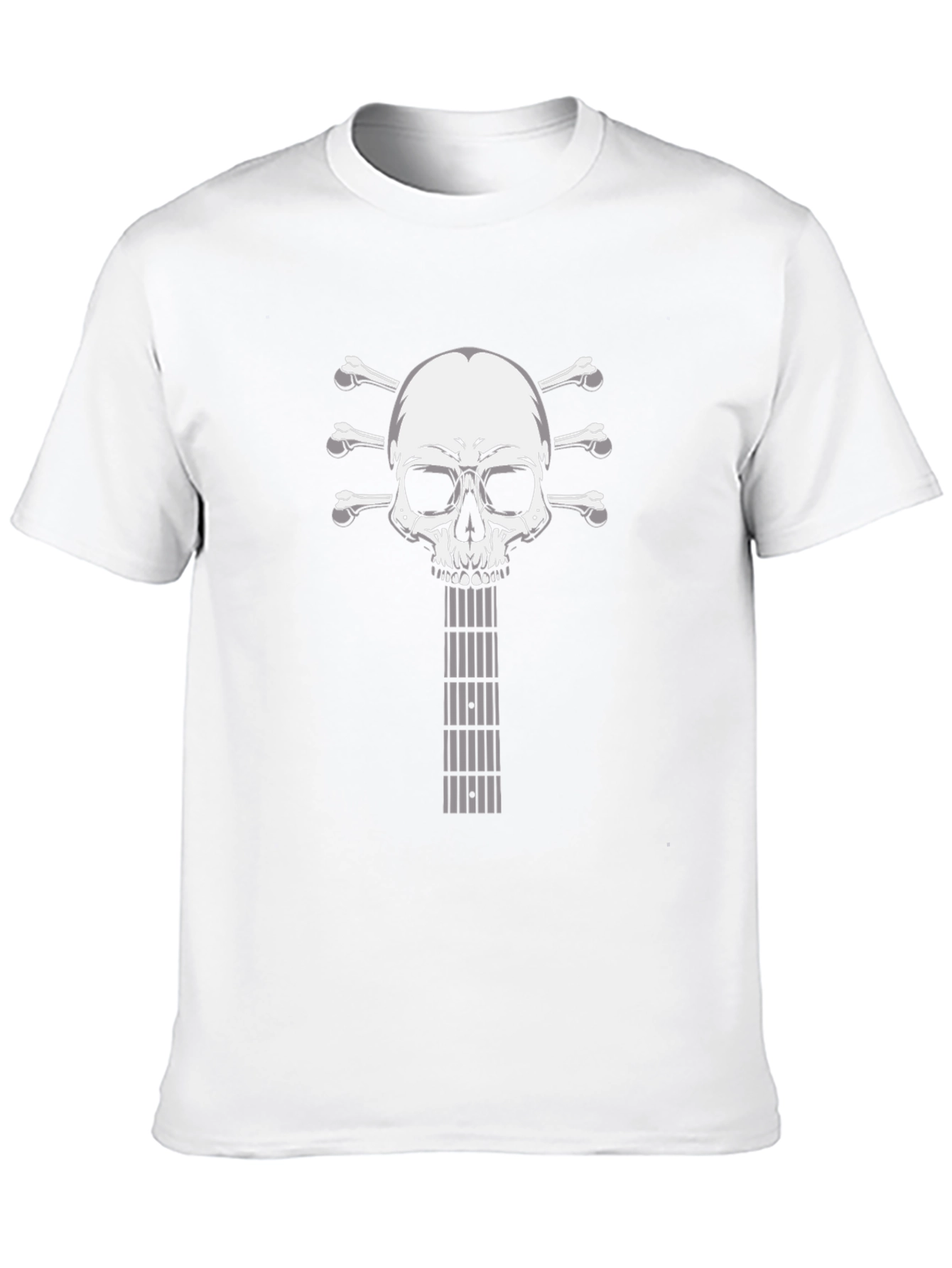 Skull Guitar Graphic T-Shirt - Rocker Tee