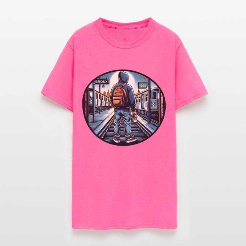 AI Teen in Outdoor Subway Yard - Circle Border