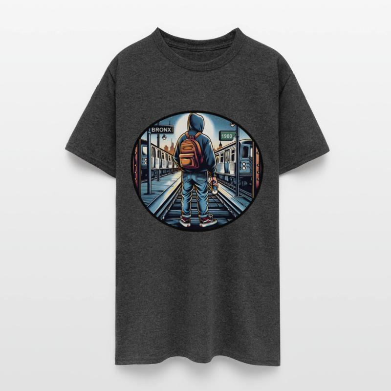 AI Teen in Outdoor Subway Yard - Circle Border