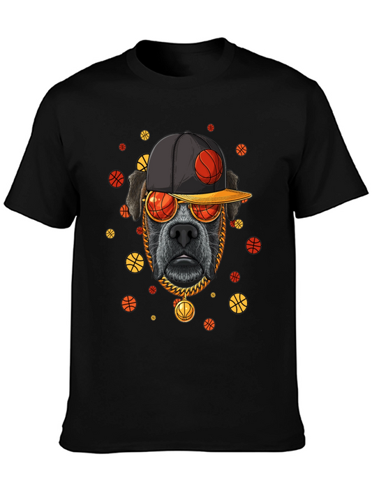 Dog with Basketball Cap T-Shirt