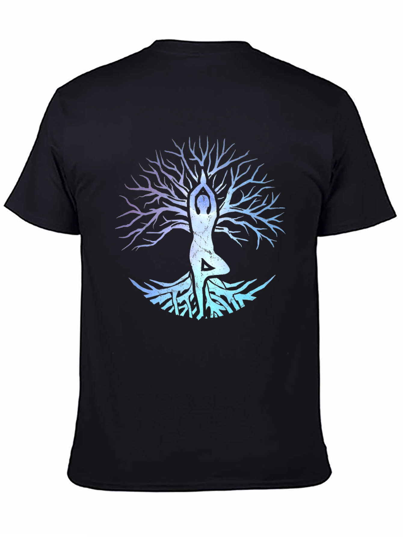 Yoga Tree Pose Graphic Tee - Black
