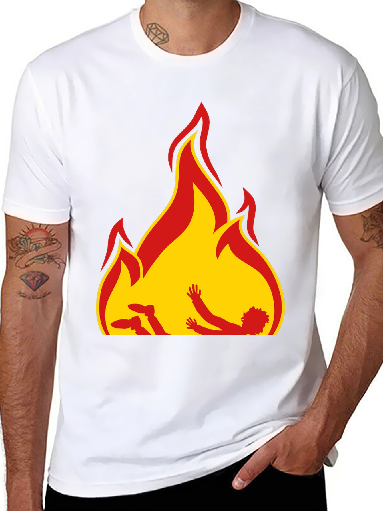 Flame Graphic Black T-Shirt