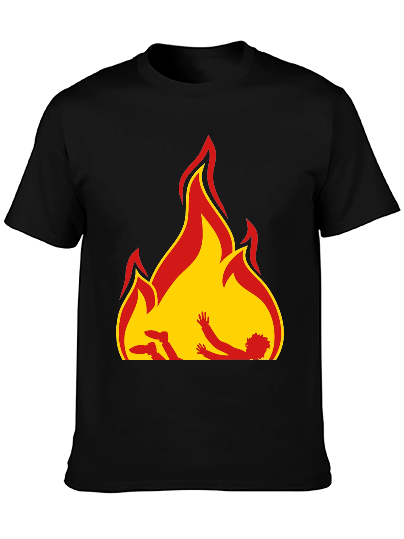 Flame Graphic Black T-Shirt